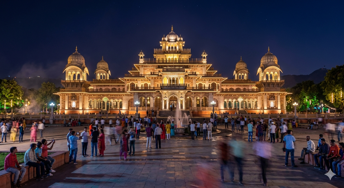 albert hall at night
