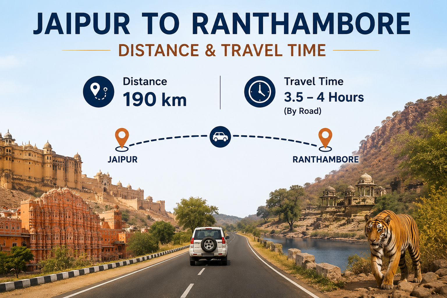 jaipur to ranthambhore distance 