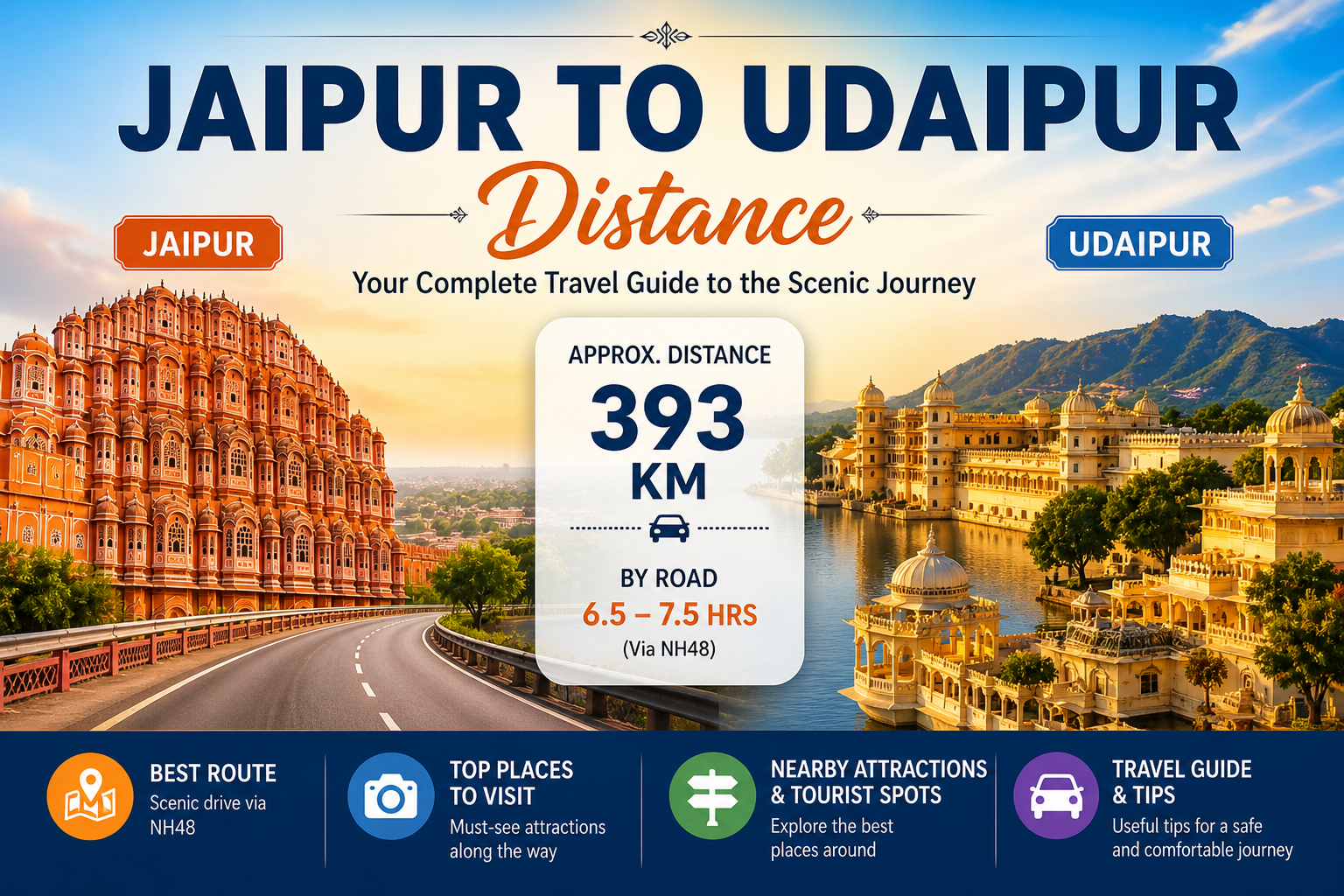 jaipur to udaipur distance by car