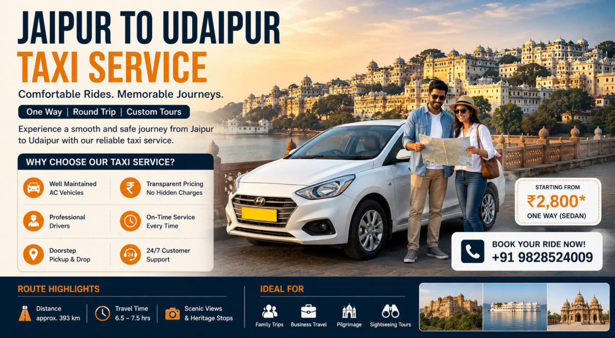 Jaipur to Udaipur Taxi Service – Complete Guide