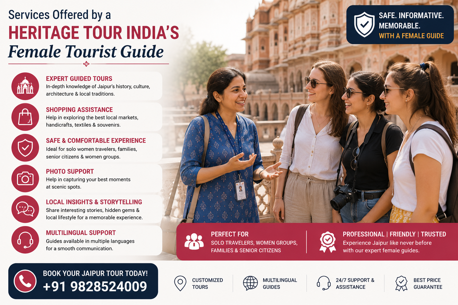 Services Offered by a Heritage Tour India's Female Tourist Guide