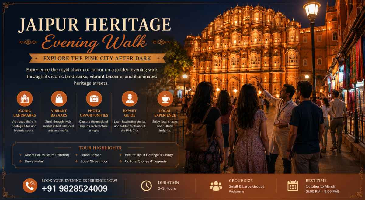 Jaipur Heritage Evening Walk: Explore the Pink City After Dark