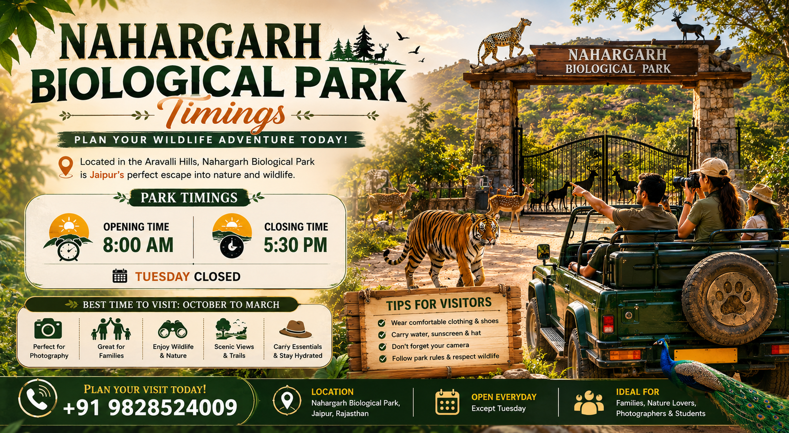 Nahargarh Biological Park Timings