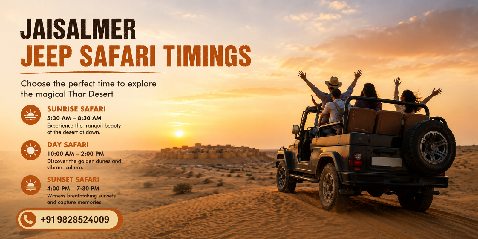 Jaisalmer Jeep Safari Timings