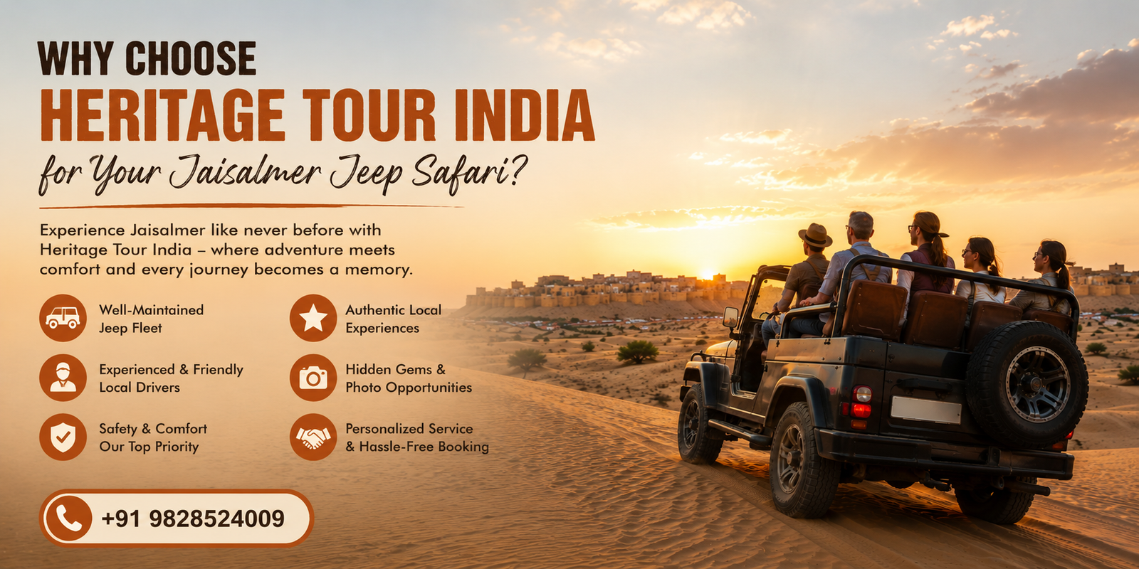 Why Choose Heritage Tour India for Your Jaisalmer Jeep Safari?