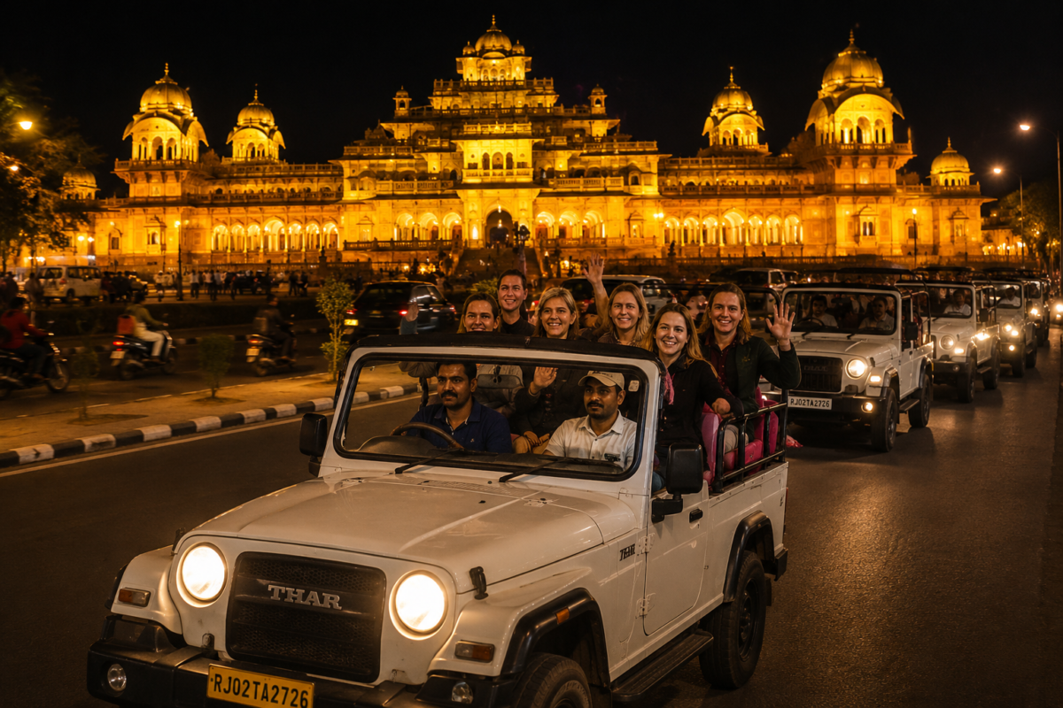 Jaipur Night Jeep Safari – Explore the Illuminated Pink City With Private Tour Guide