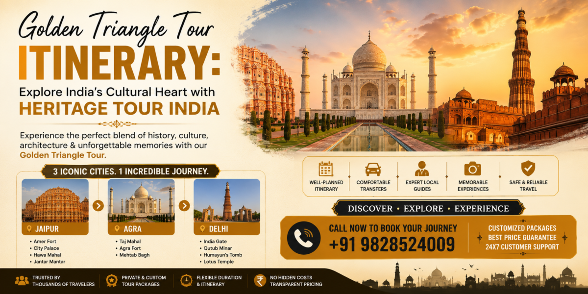 Golden Triangle Tour Itinerary: Explore India's Cultural Heart with Heritage Tour India