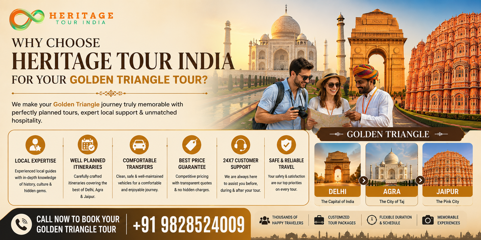 Why Choose Heritage Tour India for Your Golden Triangle Tour?