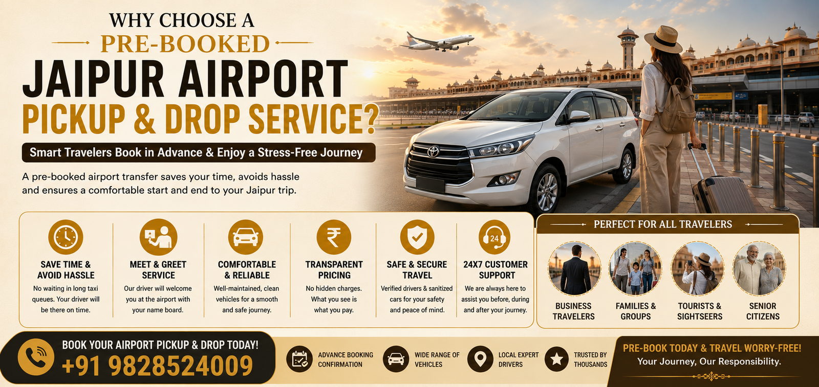 Why Choose a Pre-Booked Jaipur Airport Pickup and Drop Service?