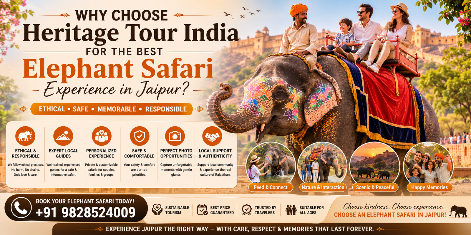 Why Choose Heritage Tour India for the Best Elephant Safari Experience in Jaipur?