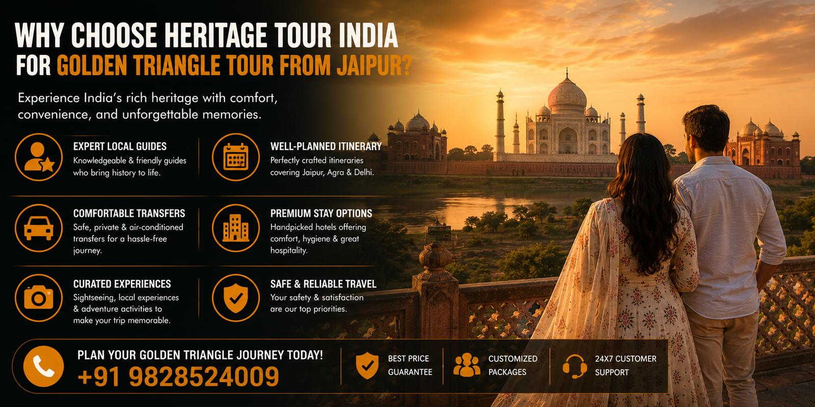 Why Choose Heritage Tour India for Golden Triangle Tour from Jaipur?